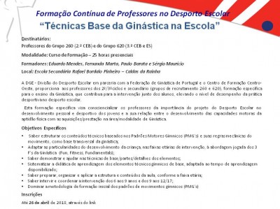 05NF2018 - Técnicas Base Da Ginástica Na Escola