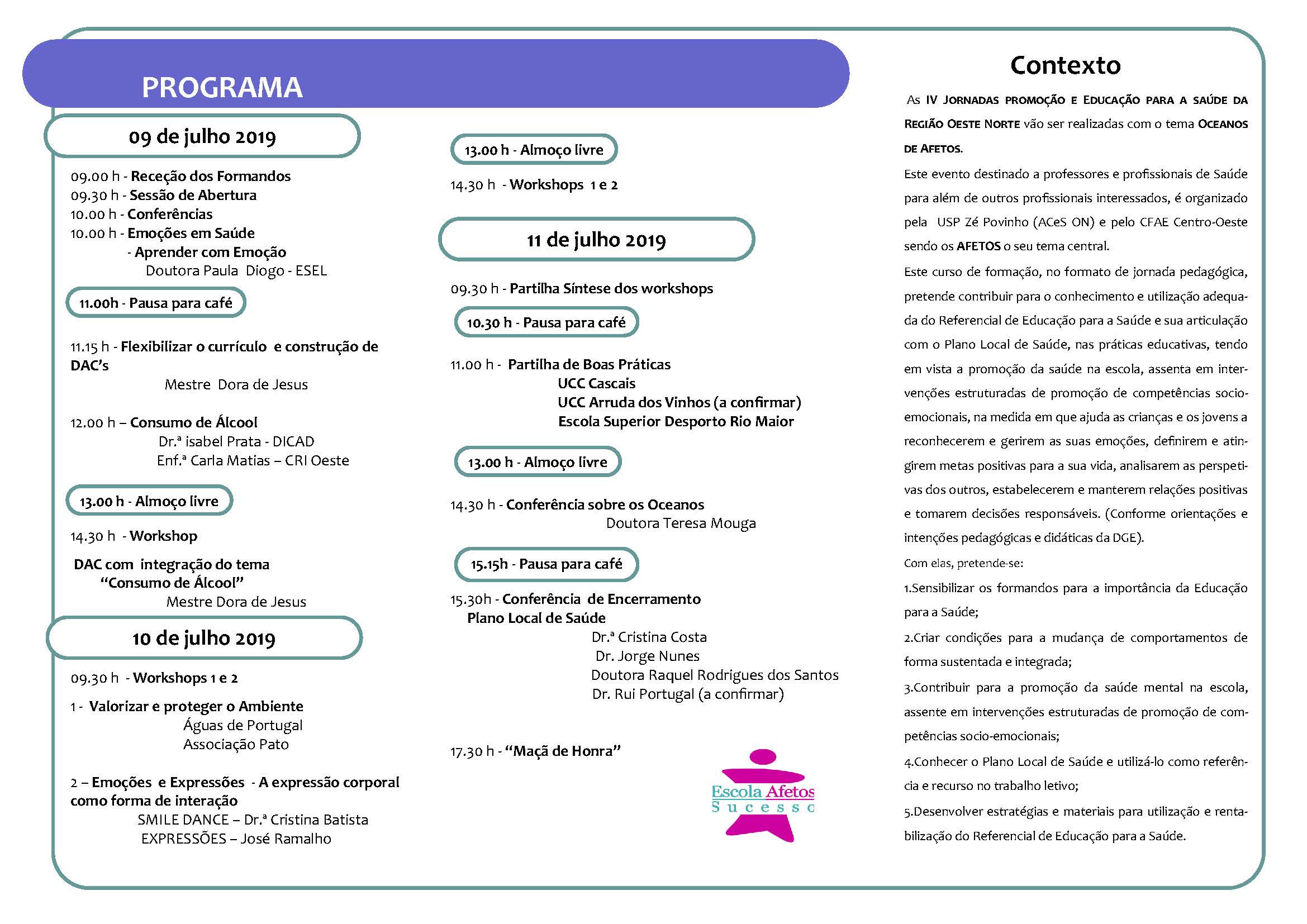 Programa Jornadas Pedagógicas 2019 Página 2